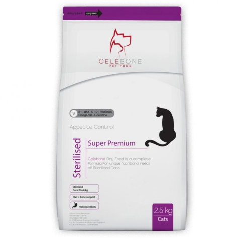 غذای خشک گربه عقیم سوپر پریمیوم ۲.۵ کیلوگرمی